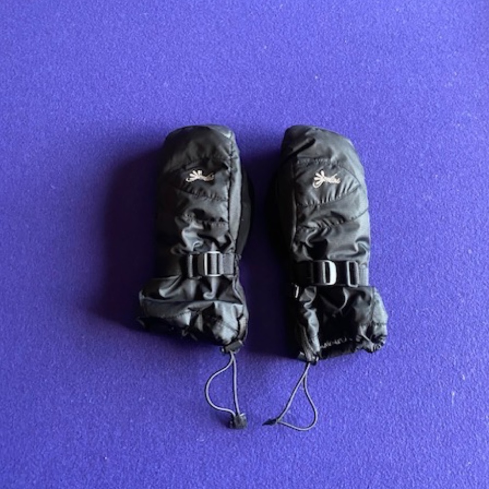 Gordini Black Snow Mittens Girls Size Small